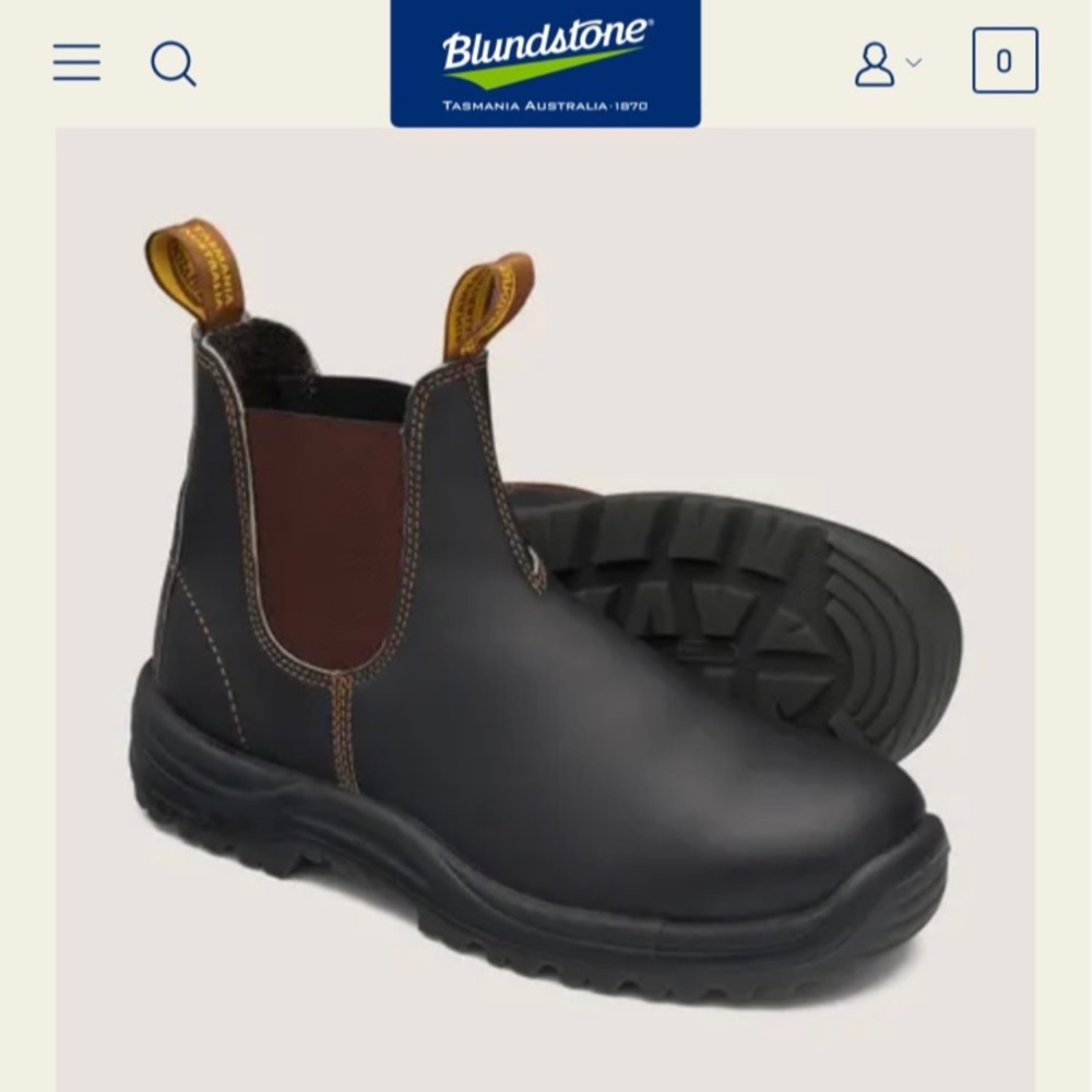 Blundstone 172 Steel-Toed Boot Brown Like-New 11 US / 10 Aus